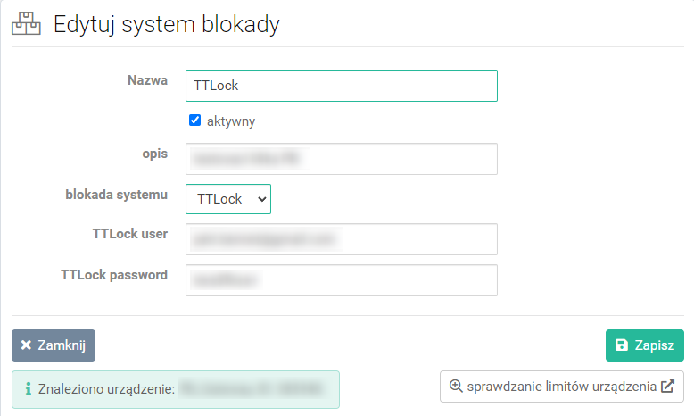 1 system blokady